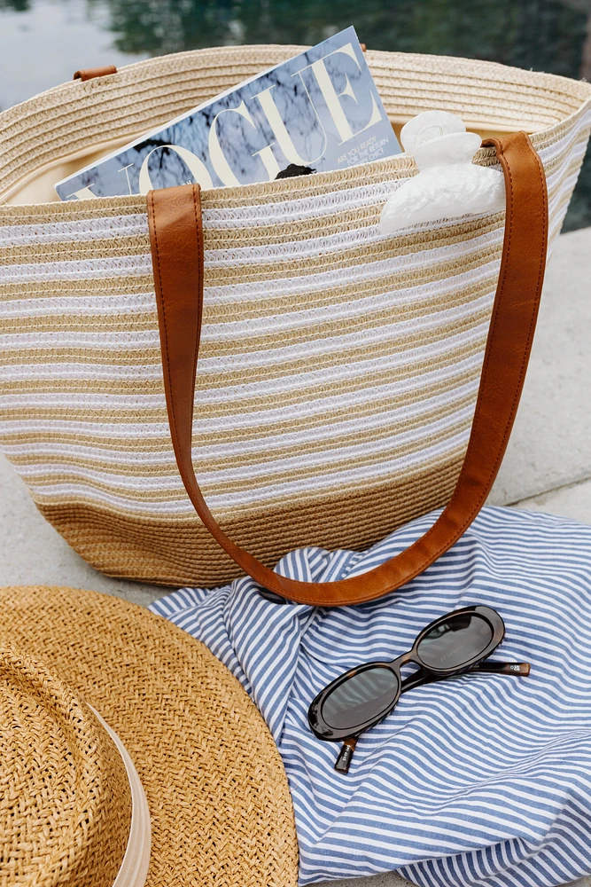 STRIPED BEACH TOTE