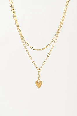 VERONA PAVE HEART NECKLACE