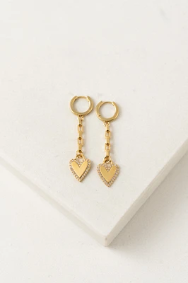 VERONA PAVE HUGGIE DROP EARRINGS