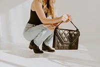 CASSANDRA QUILTED SHOULDER BAG