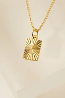 RECTANGLE FLUTED NECKLACE