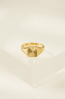 FLUTED SIGNET RING