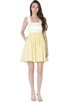 Mable Ricrac Trimmed Mini Dress Yellow