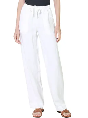 Vince Tie Front Pull On Pant Optic White