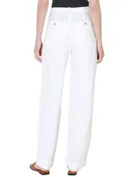Vince Tie Front Pull On Pant Optic White