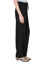 Vince Tie Front Pull On Pant Black