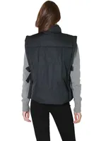 GANNI Oversized Shiny Puff Vest Black