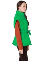 Crescent Lauren Oversized Puffer Vest Green