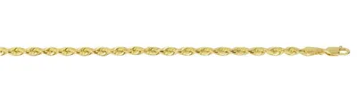 10K Yellow Gold 3.1mm Rope Chain with Lobster Clasp - 24 Inches