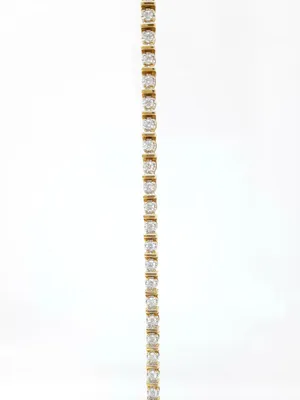 10K Yellow Gold 1.00cttw Diamond Tennis Bracelet, 7"