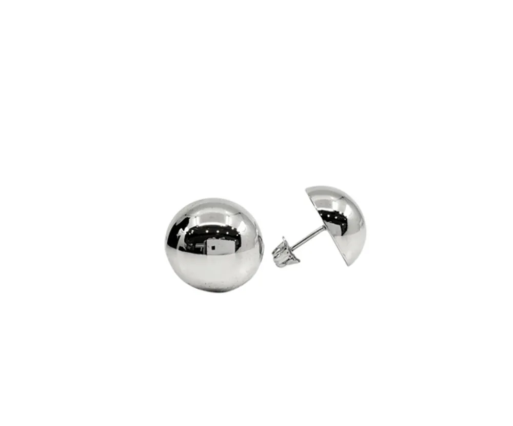 Earrings stainless steel ball large silver  COEUR DE LION Europe