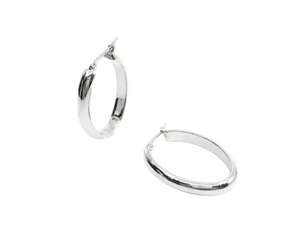 Sterling Silver Hoop Earrings 24mm