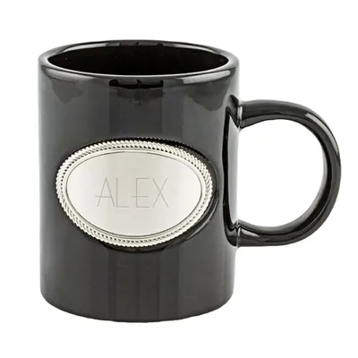 Black Ceramic Engravable Mug