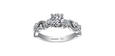 18K White Gold 0.50cttw Canadian Diamond Engagement Ring, size 6.5
