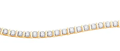 10K Yellow Gold 2.00cttw Diamond Tennis Bracelet, 7"