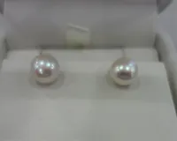 Silver Fresh Water Pearl Stud Earrings