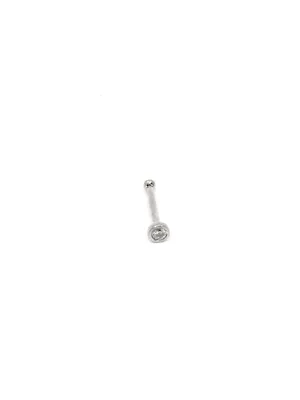 14K Gold 0.03cttw Diamond Bezel Set Nose Stud