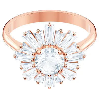 SWAROVSKI Sunshine Ring, White, Rose-gold tone plated 5474920 - Core