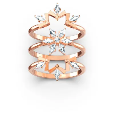 Magic Ring Set White, Rose-gold tone plated 5572494 - Core