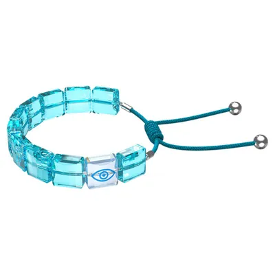 Swarovski Letra Evil Eye, Blue, Rhodium Plated Bracelet 5614971 - Limited Edition