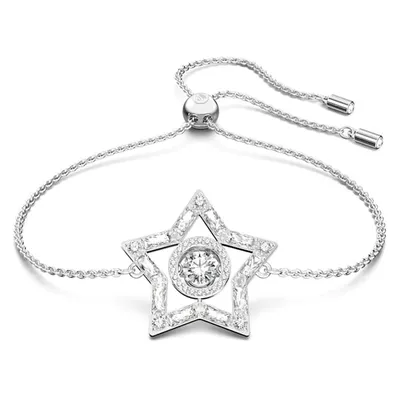 Stella Bracelet Star, White, Rhodium Plated - 5617881