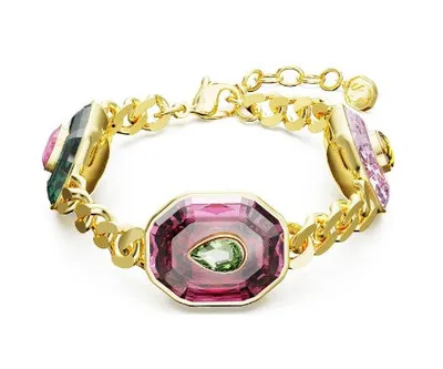 Swarovski Chroma bracelet, Mixed cuts, Multicolored, Gold-tone plated - 5651295