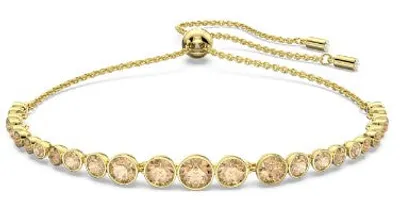 Swarovski Emily bracelet, Mixed round cuts, Gold tone, Gold-tone plated - 5663395