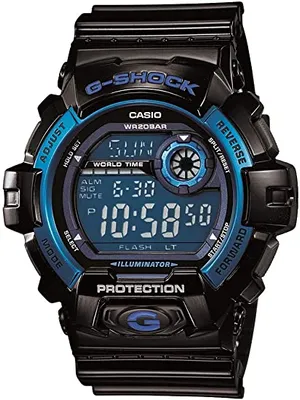 Casio Men's G8900A-1CR G-Shock Shock Resistant Black and Blue Resin Digital Sport Watch