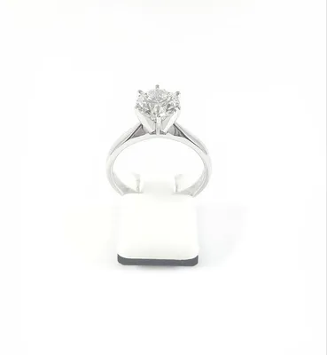 Platinum 1.50 Carat Lab Grown Diamond Engagement Ring, size 7