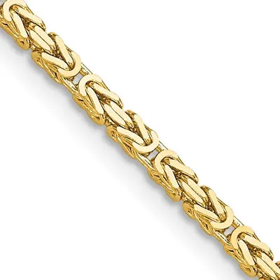 14K Gold 2.0mm Byzantine Chain - /