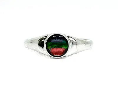 Sterling Silver "AA" Quality Ammolite Ring