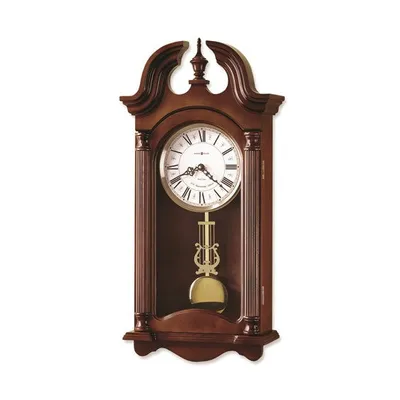 Howard Miller Everett Cherry Finish Wood Quartz Chiming Wall Clock