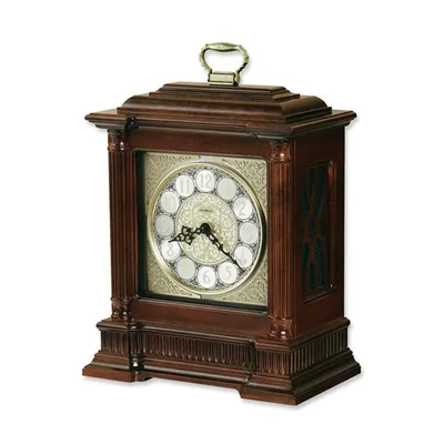 Howard Miller Akron Cherry Finish Wood Chiming Quartz Mantle Clock
