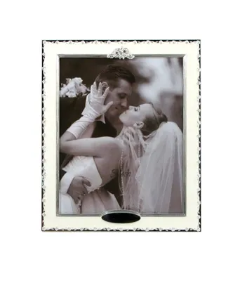 Pure White Epoxy Double 8X10" Frame with Engravable Plate