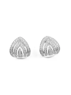 14K White Gold 0.37cttw Diamond Earrings