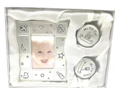 3Pc. Set Silver Frame with First Tooth & Curl