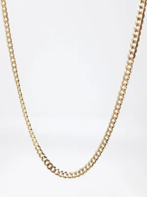 10K Yellow Gold 2.6mm Curb Chain with Lobster Claw - 20 Inches