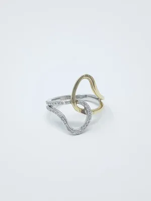 10K White & Yellow Gold 0.21cttw Diamond Ring