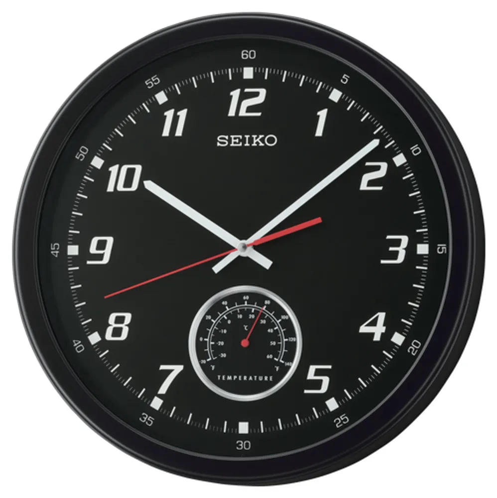 When Time & Temp Matter Seiko Wall Clock QXA696KLH