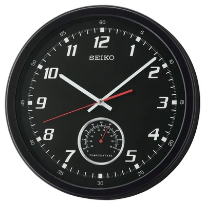 When Time & Temp Matter Seiko Wall Clock QXA696KLH