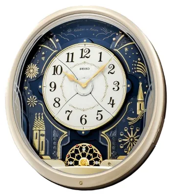 Starry Night Melodies In Motion Seiko Wall Clock QXM239S