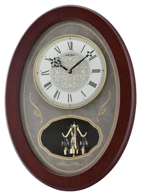 Oval Artistic Melodies In Motion Seiko Wall Clocks QXM373BLH