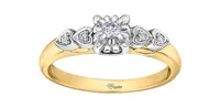 10K Yellow Gold 0.10cttw Diamond Engagement Ring