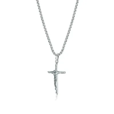 ITALGEM - Stainless Steel Crucifix 22" Necklace