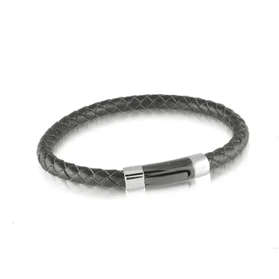 ITALGEM - Osu Black Leather Bracelet