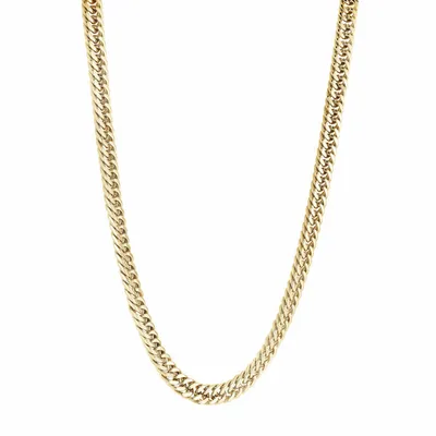 ITALGEM -  Gold Plated Stainless Steel 4.2MM Double Curb Chain 24"