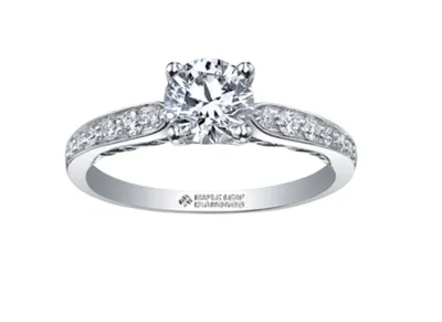 18K White Gold/Palladium Alloy (hypoallergenic) 0.65cttw Round Brilliant Diamond Ring