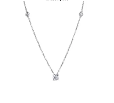 14K White Gold 0.66cttw Canadian Diamond Necklace