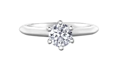 Platinum 0.30-0.70cttw Canadian Diamond Engagement Ring, size 6.5 - 0.30 Carat