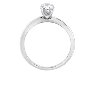 Platinum 0.50-0.70cttw Canadian Pear Shape Diamond Engagement Ring, size 6.5 - 0.50 Carat